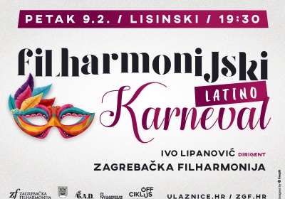 <p><strong>Carneval Latino Concert&nbsp;</strong></p>
<p><strong>IVO LIPANOVIĆ, conductor</strong></p> 9. February 2024 19:30 Lisinski Hall