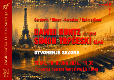 DAWID RUNTZ, dirigent SIMON TRPČESKI, klavir 18. rujna 2026 19:30 KD Vatroslava Lisinskog