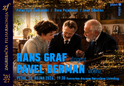 HANS GRAF, dirigent PAVEL BERMAN, violina 25. rujna 2026 19:30 KD Vatroslava Lisinskog